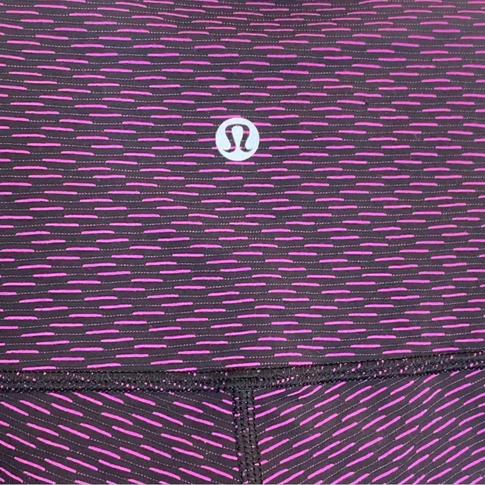 Lululemon Wunder Under Crop (Hi-Rise) (Luxtreme) Score Jacquard Black Polar Pink